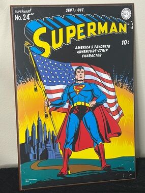 Vintage Style Superman Wall Art | DC Comics Patriotic Decor